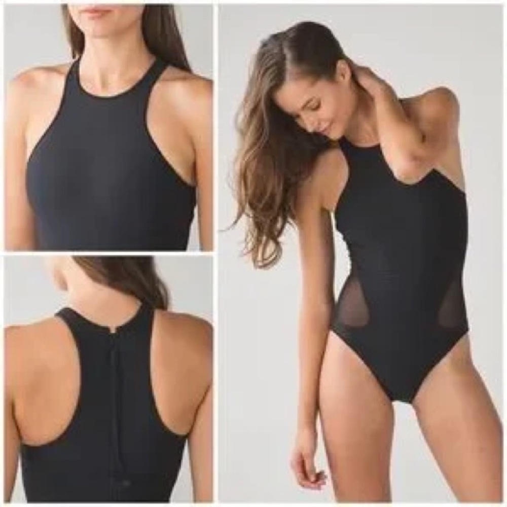 Lululemon Water: Salty Swim Front Racer
Black